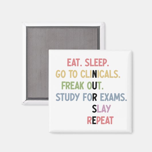 Aimant Funny Nurse School Student Future Nurse Cadfts (Recto/Verso)