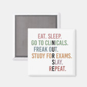 Aimant Funny Nurse School Student Future Nurse Cadfts (Recto/Verso)