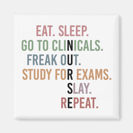 Aimant Funny Nurse School Student Future Nurse Cadfts (Devant)