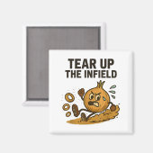 Aimant Funny Onion Rings Baseball Base Infield Glove Soft (Recto/Verso)