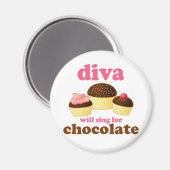 Aimant Funny Opera Diva (Recto/Verso)