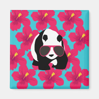 Aimant Funny Panda Bear Beach Bum Cool Lunettes de soleil