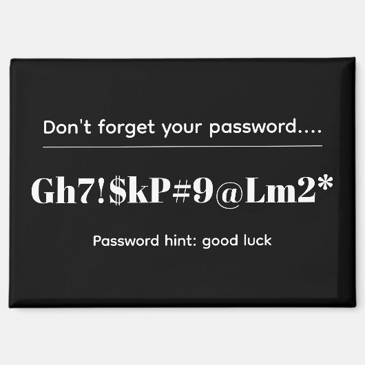 Aimant Funny Password (Recto)
