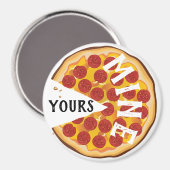 Aimant Funny pepperoni pizza mignonne foodie (Recto/Verso)