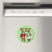 Aimant Funny Père Noël & Mme Noël (In Situ (Lave-vaisselle))