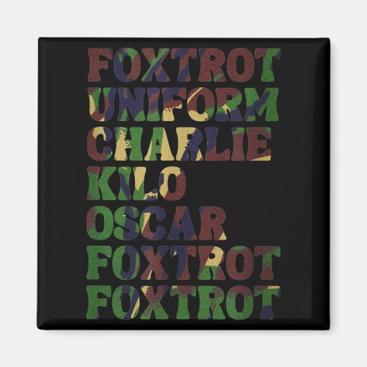 Aimant Funny Phonetic Alphabet Nato Military Lice Army Ta (Devant)