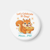 Aimant Funny Pi Day Animal with Pie – Math Lover Gift (Devant)