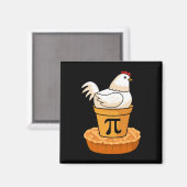 Aimant Funny Pi Day - Chicken Pot Pie - Mathématiques mat (Recto/Verso)