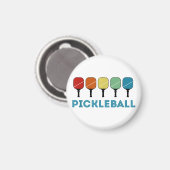 Aimant Funny Pickleball Retro Vintage (Recto/Verso)