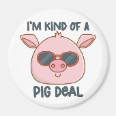 Aimant Funny Pig Pun (Devant)