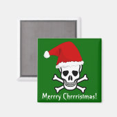 Aimant Funny Pirate Joyeux voeux de Noël Arrgh Matey (Recto/Verso)