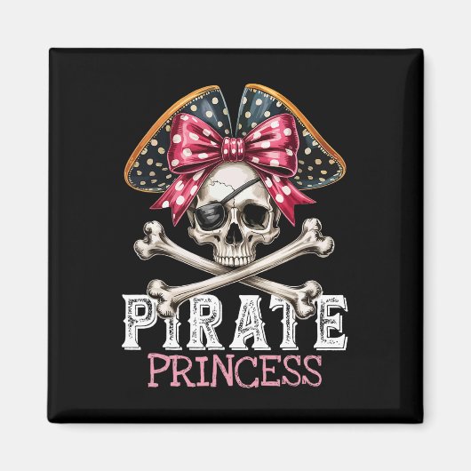 Aimant Funny Pirate Princesse Coquette Bow Halloween Cost (Devant)