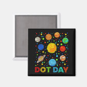 Aimant Funny Planets Polka Dot Happy Dot Day Art Student  (Recto/Verso)