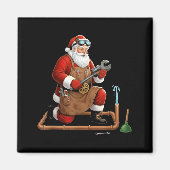 Aimant Funny Plumber Santa Christmas Graphic  (Devant)