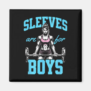 Aimant Funny Poids Bodybuilding Femme Manches Jok