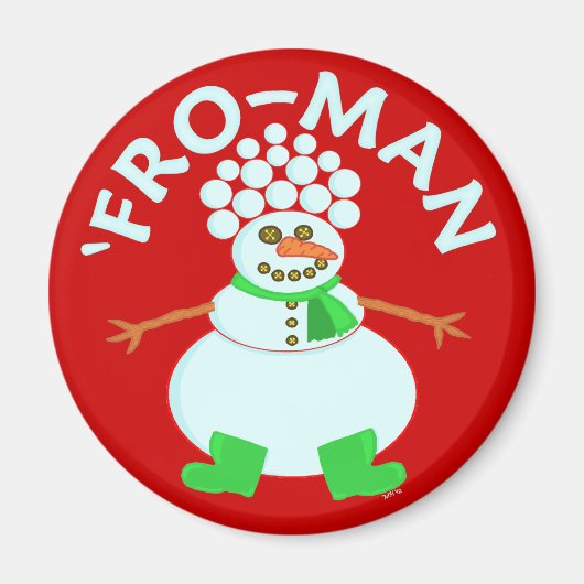 Aimant Funny 'Pour Snowman Christmas Pun (Devant)