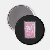 Aimant Funny Princess Parking Signe seulement (Recto/Verso)