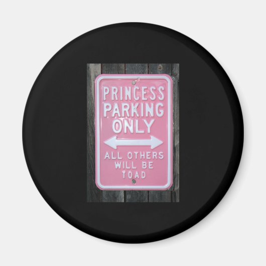 Aimant Funny Princess Parking Signe seulement (Devant)