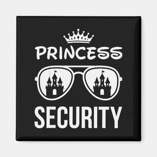 Aimant Funny Princess Security Design Castle Sungles Fami (Devant)