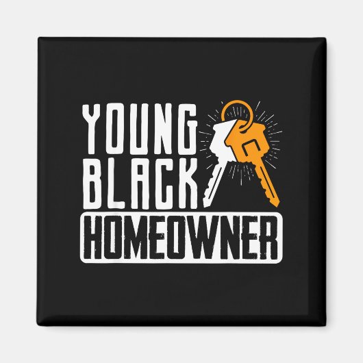 Aimant Funny Proud New House Young Black Homeowner Housew (Devant)