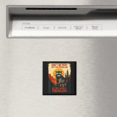 Aimant Funny Raccoon Nature Wildlife Outdoor Graphic Sarc (In Situ (Lave-vaisselle))