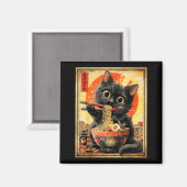 Aimant Funny Ramen Cat Noodle Lovers Anime Otaku  (Recto/Verso)