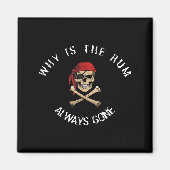 Aimant Funny Rate Quote - Why Is The Rum Always Gone_ , S (Devant)