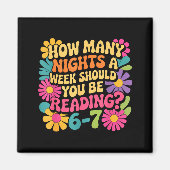 Aimant Funny Reading Book Teacher 67 Six Seven Meme (Devant)