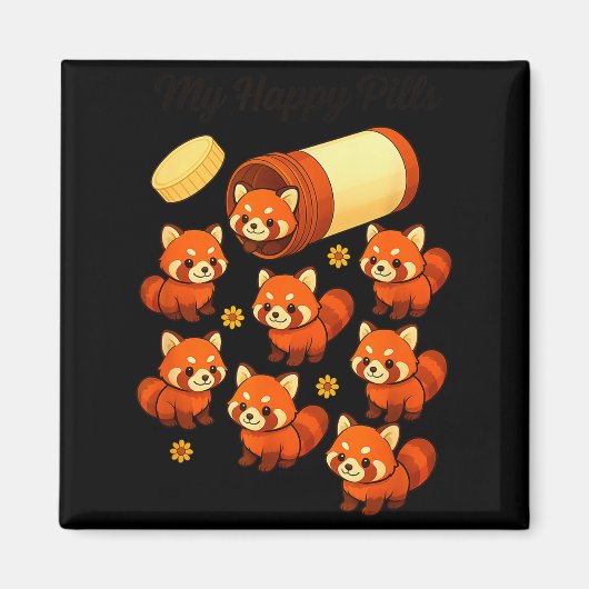 Aimant Funny Red Panda My Happy Lls Animal Lover Boys Gir (Devant)