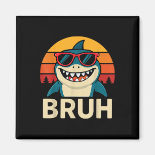 Aimant Funny Requin Bruh avec Mème Sungles