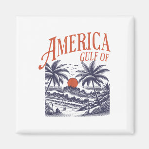 Aimant Funny Retro 2025 Grunge Design, Golfe Des Etats-Un