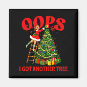 Aimant Funny Retro Christmas Oops I Got Another Tree Prem (Devant)