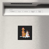 Aimant Funny Rhodesian Ridgeback Dog Christmas Snowman Xm (In Situ (Lave-vaisselle))