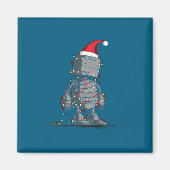 Aimant Funny Robot Christmas Graphics Lights Lover Long S (Devant)