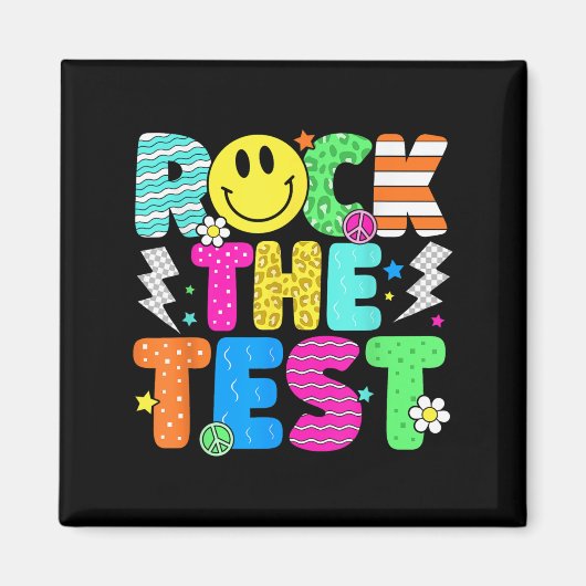 Aimant Funny Rock The Test Test Day Professeur étudiant M (Devant)