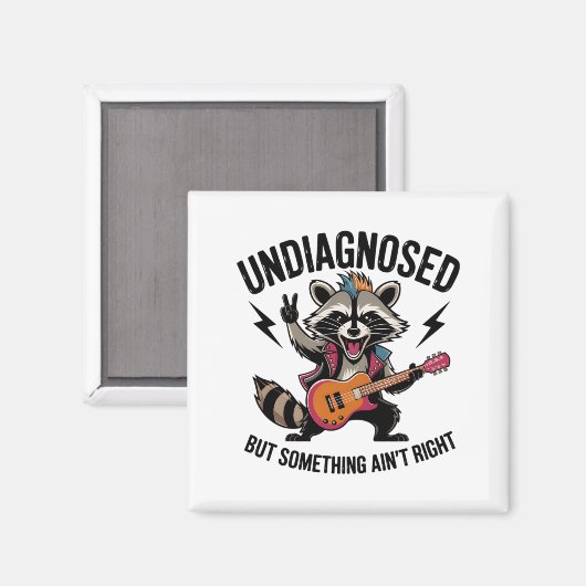 Aimant Funny Rocking Racoon  (Recto/Verso)