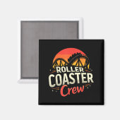 Aimant Funny Roller Dessous de verre Crew Amusement Park (Recto/Verso)