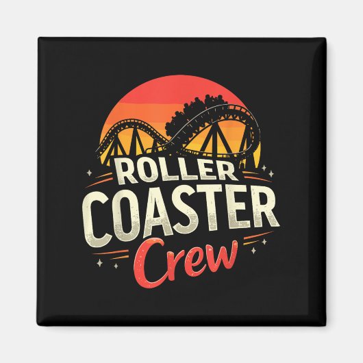Aimant Funny Roller Dessous de verre Crew Amusement Park (Devant)