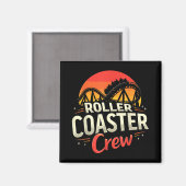 Aimant Funny Roller Dessous de verre Crew Amusement Park (Recto/Verso)
