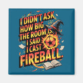 Aimant Funny Rpg I Cast Fireball Quote With Wizard Hat An (Devant)