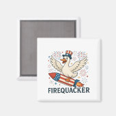 Aimant Funny Rubber Duck USA Patriotic Firequacker 4e (Recto/Verso)