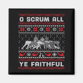 Aimant Funny Rugby O Scrum All Ye Faithful Ugly Merry Chr (Devant)