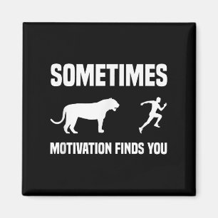 Aimant Funny Running Chemise Sport Runner Tiger Motivatio