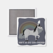 Aimant Funny Sad Emo Unicorn (Recto/Verso)