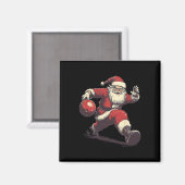 Aimant Funny Santa Bowler Bowling Player Christmas Xmas P (Recto/Verso)