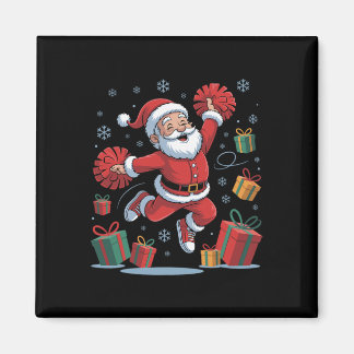 Aimant Funny Santa Cheering Cheerleading Christmas Xmas P