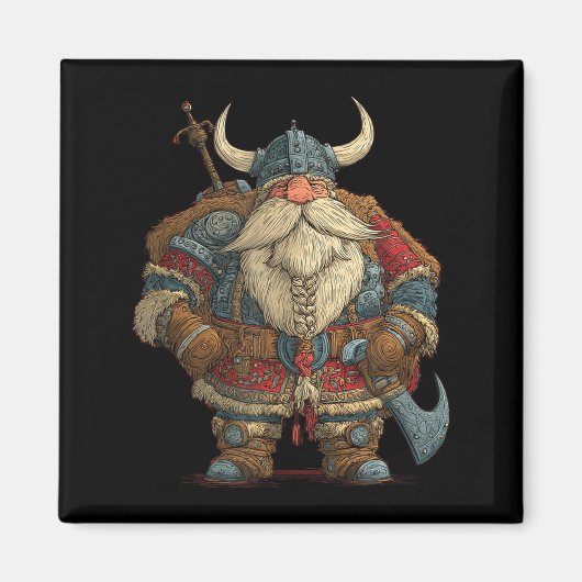 Aimant Funny Santa Claus Viking Costume For Boys And Girl (Devant)