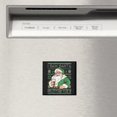 Aimant Funny Santa Drinking Beer Splitting G Christmas Ad (In Situ (Lave-vaisselle))