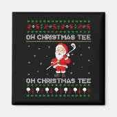 Aimant Funny Santa Playing Golf Srts Christmas (Devant)