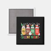 Aimant Funny Santa Profol Silent Night Icu Nurses Merry C (Recto/Verso)